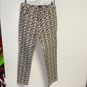 Black and Cream Patterned Pants